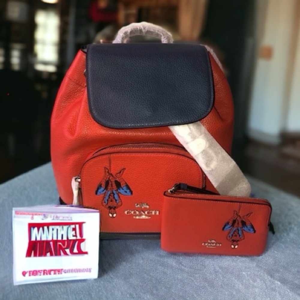 Coach Spider-Man Backpack and Matching Wristlet